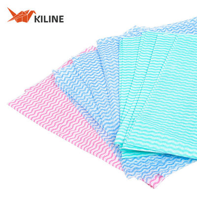 quality Customizable Reusable Kitchen Towel Roll Color Coded Cleaning Cloths 80gsm factory