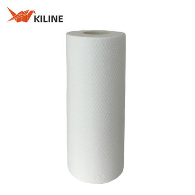 Giá tốt. Bàn khăn bếp dùng một lần màu trắng 60gm trong cuộn với bột gỗ và vật liệu PP trực tuyến