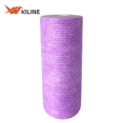 Good price Purple Disposable Dish Washing Cloths In Roll Wood Pulp And PP Dusting Cloths 55gsm online