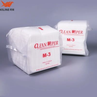 100% Rayon Nonwoven Fabric M-3 Cleanroom Wipe For Cleaning Diffusion Furnaces
