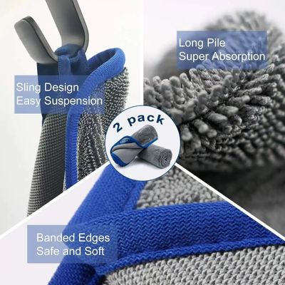 KILINE Factory Supply Customized Logo Super Absorbent Microfiber Cleaning Cloth Car Wash Towel Auto Twisted Loop Car Drying Towel